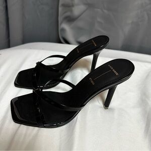 Black Suede Studio Sandal Heel 37.5
